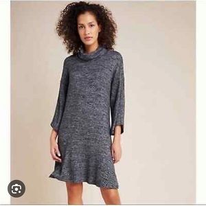 Anthropologie Saturday Sunday Julieta Cowl Neck‎ Sweater Dress Gray Size Medium